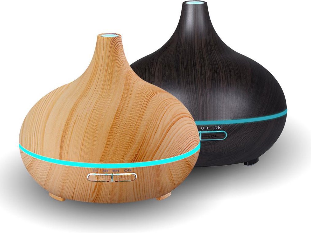 Goedkoopste Aroma Diffuser - Ultrasone Vernevelaar Bevochtiger Verdamper- dark hout Look