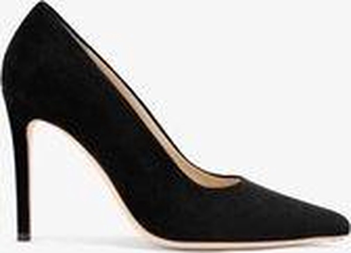 FERAGGIO Dames Zwart Suede Pump Dames Hakken Schoenen Comfortabele Hakken Memory Foam Deep Black 10 cm hak
