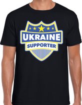 Ukraine supporter schild t-shirt zwart voor heren - Oekraine landen t-shirt / kleding - EK / WK / Olympische spelen outfit S
