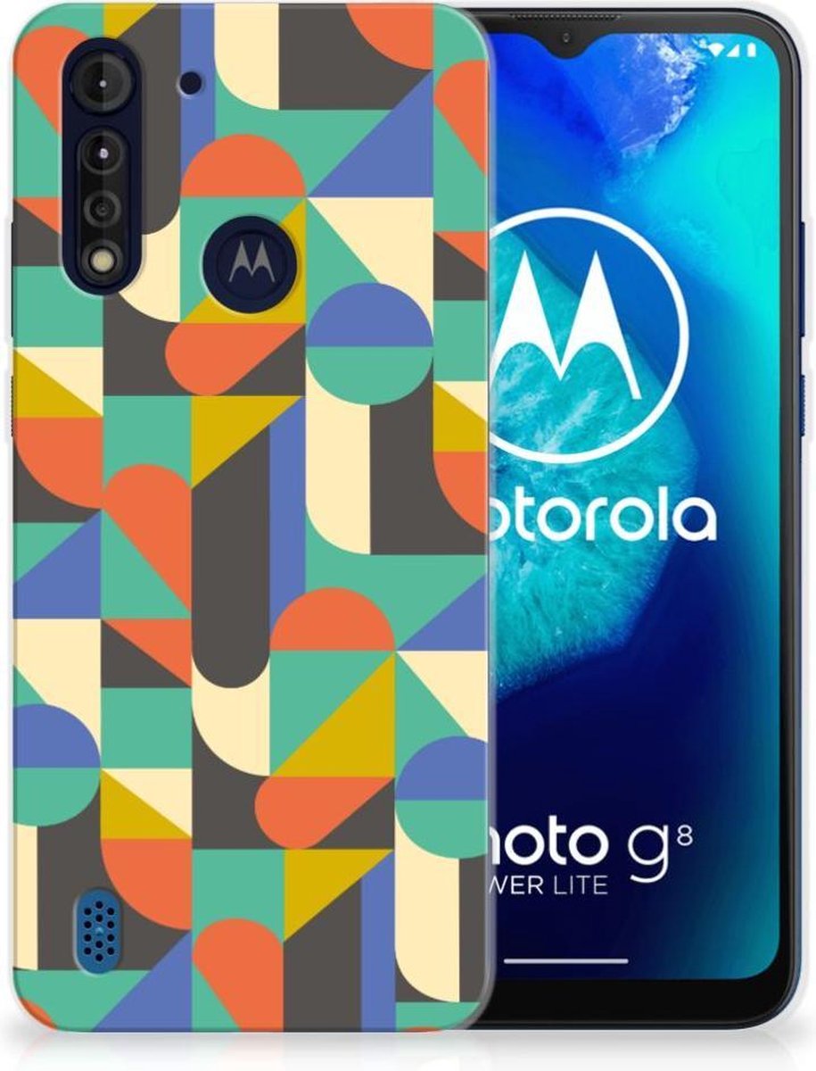 Motorola Moto G8 Power Lite TPU bumper Funky Retro