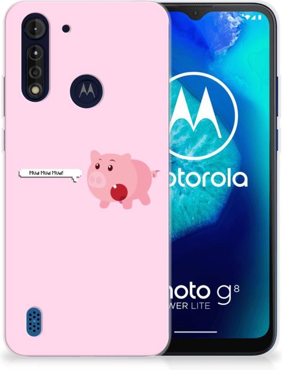 Motorola Moto G8 Power Lite Telefoonhoesje met Naam Pig Mud