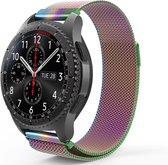 Milanees Smartwatch bandje - Geschikt voor  Samsung Galaxy Watch Milanese band 46mm - regenboog - Horlogeband / Polsband / Armband