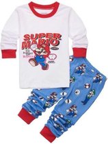 Mario pyjama - Maat 122 - +/- 7 jaar - Pyjama - Mario - Kinderen - Slapen - Nachtkleding