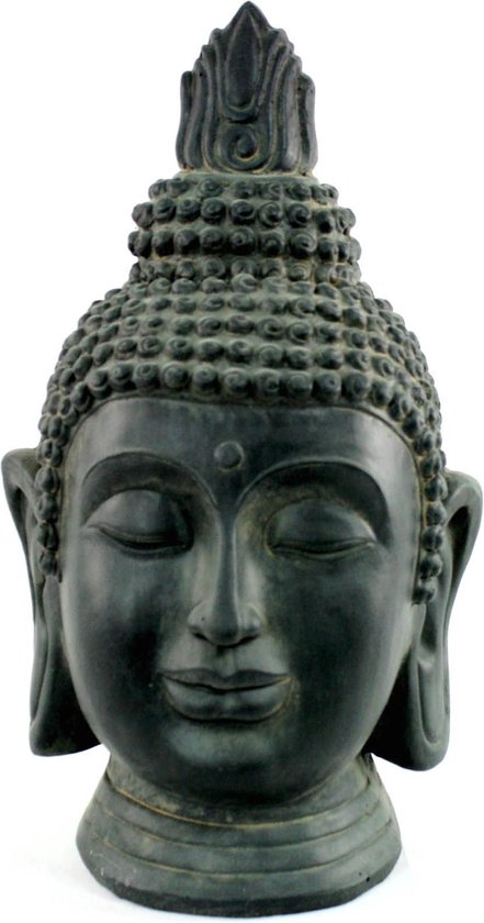 lade Darts site Stone Effect Boeddha hoofd groot standbeeld | bol.com