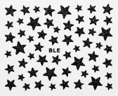 Nagel Glitter Stickers Sterretjes 48 stuks - Zwarte glitter - Nail Art - Rhinestones