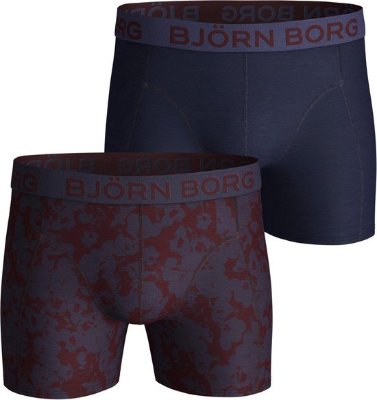 Björn Borg - Boxer homme - Lot de 2 - Wayflower - Blauw/ Rouge - Taille S (4)