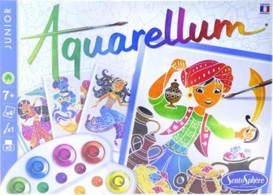 Recharge Aquarellum Junior Nymphes - 4 Cartes à Peindre à L'Aquarelle Magique, Activité Manuelle Enfants à Partir De 8 Ans - Fabriqué En France - 9