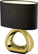 LED Tafellamp - Tafelverlichting - Trion Gizo - E27 Fitting - Rond - Mat Goud - Keramiek - BSE