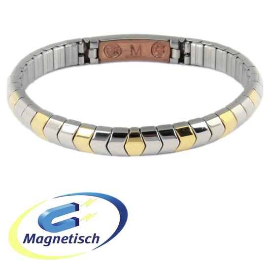 toediening slecht zonnebloem Energetix Magneet Armband Bicolor Flex-model (440-2) Koper en Magneten....  | bol.com