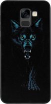 ADEL Siliconen Back Cover Softcase Hoesje Geschikt voor Samsung Galaxy A8 Plus (2018) - Wolf Stoer