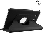 Étui à Rabat en cuir PU texturé litchi horizontal pour Samsung Galaxy Tab E 9.6 / T560 avec support rotatif à 360 degrés (noir)