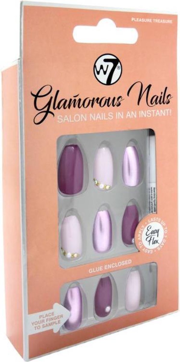 W7 Glamorous Nails Pleasure Treasure (With Nail Glue)