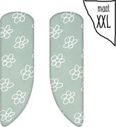 Strijkplankhoes A-symmetrisch - Bloemen Groen - maat A-XXL