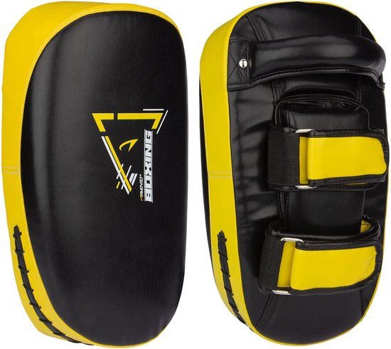 Foto: Avento boks sparring blok pad 1 stuk zwart geel