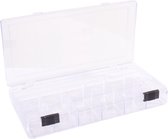 Opberg/sorteer box met 13 vakken 20 cm - Gereedsschapskist - Toolbox - Opbergdoos voor kleine spullen
