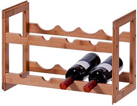 Dokter Afhankelijkheid Kruik 3x Houten wijnflessen rek/wijnrek stapelbaar voor 8 flessen 47 cm - Zeller  -... | bol.com