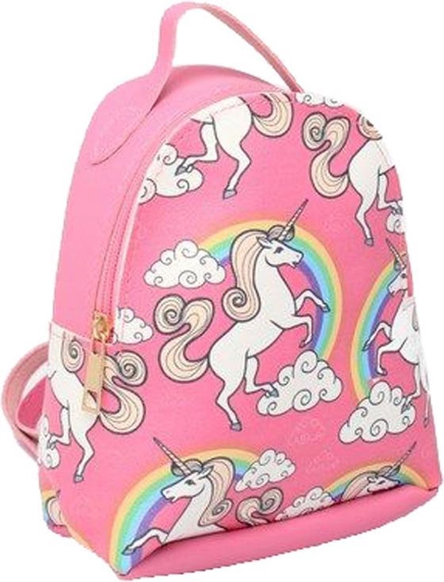 Rugzakje roze met eenhoorns