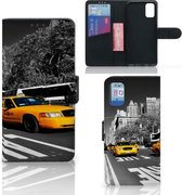 Beschermhoesje Geschikt voor Samsung Galaxy A41 Telefoon Hoesje New York Taxi