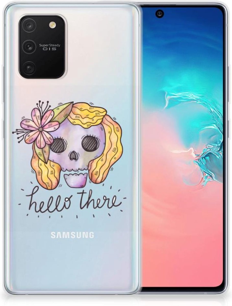 Silicone Back Case Samsung Galaxy S10 Lite Boho Skull
