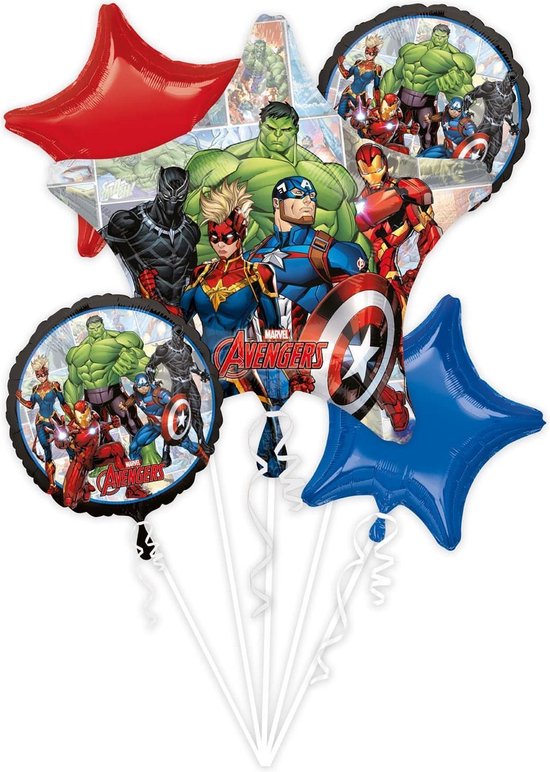 Marvel Folieballonnen Avengers Junior 5-delig