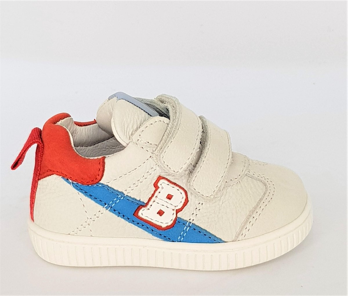 Balducci baby sneaker 'B' lichtgrijs leer