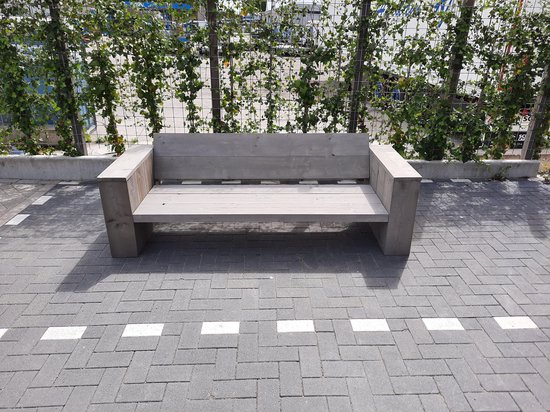 Loungebank "Garden" van Grey Wash steigerhout 180cm 3 persoons bank |  bol.com