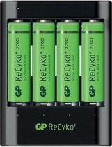 GP batterijlader U421 inclusief 4 stuks GP Recyko+ 2700 batterijen