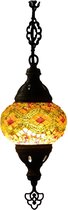 Oosterse mozaïek hanglamp (Turkse lamp) ø 13 cm oranje