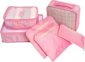 Packing Cubes Set - Koffer Organizer - 6 Stuks - Roze