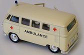 1963 Volkswagen T1 Bus (creme) ambulance - Welly 1:34 - Samba Modelauto - Schaalmodel - Miniatuurauto