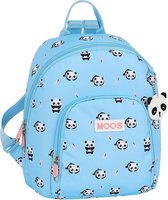 MOOS Rugzak Panda - 30 x 25 x 13 cm - Blauw