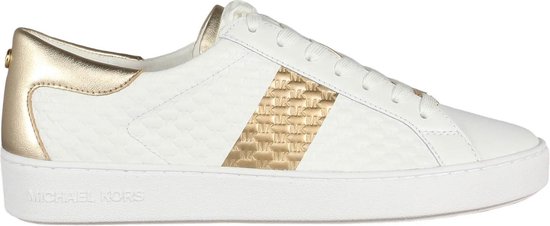MICHAEL Michael Kors MICKEY TRAINER Wit / Goud - Gratis levering |  Spartoo.nl ! - Schoenen Lage sneakers Dames € 136,50
