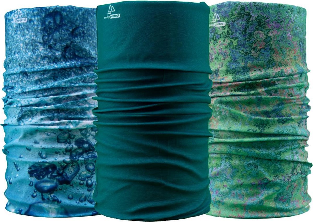 Necky Protect 3-pack Nekwarmer - Sjaal - Bandana - Fiets - Sport - Wintersport - Heren - Dames