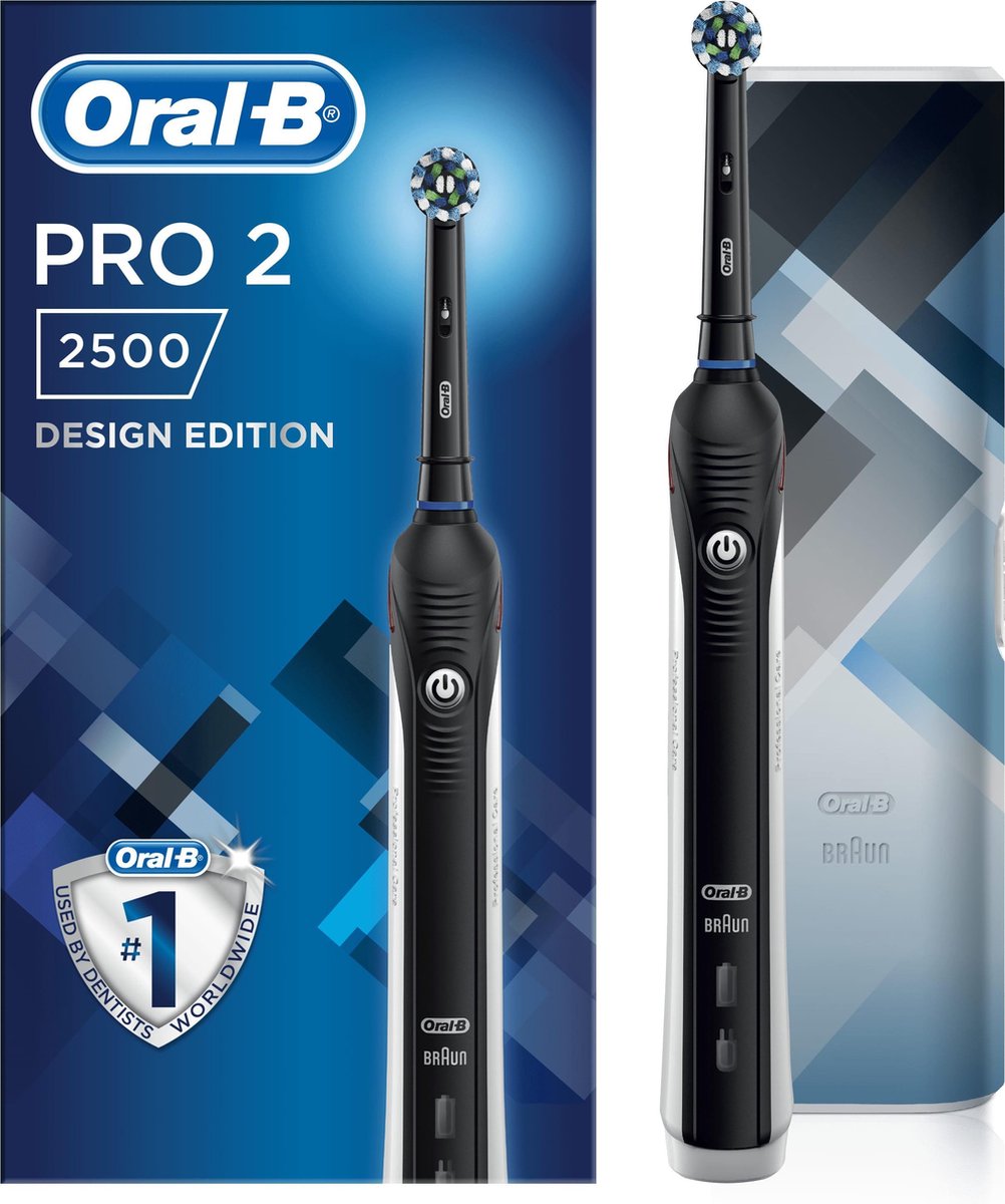 Oral-B PRO 2 2500 - Zwart - Elektrische Tandenborstel - Met Reisetui - Oral B