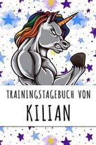 Trainingstagebuch von Kilian: Personalisierter Tagesplaner für dein Fitness- und Krafttraining im Fitnessstudio oder Zuhause