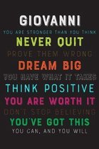 Giovanni You Are Stronger Than You Think Never Quit Prove Them Wrong Dream Big You Have What It Takes Think Positive You Are Worth It Dont Stop Believ