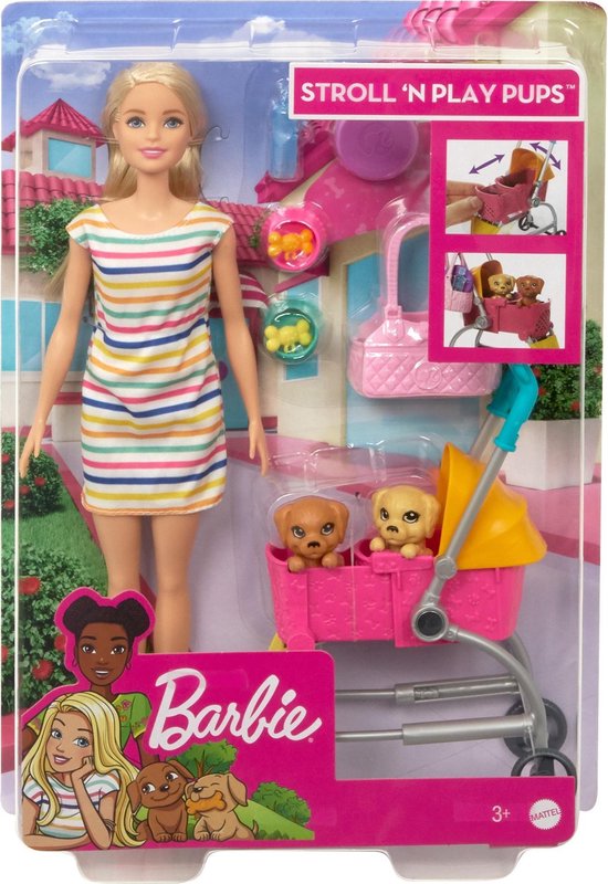 Barbie Loop en Speel Pups Pop en Accessoires - Barbie