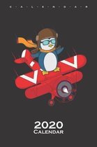 Penguin in red double decker Calendar 2020