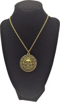 Pirates of The Caribbean, Aztec Gold Coin, Munt , Ketting, Donker