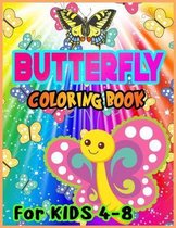 BUTTERFLY COLORING BOOK For KIDS 4-8