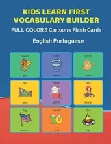 Kids Learn First Vocabulary Builder FULL COLORS Cartoons Flash Cards English Portuguese: Easy Babies Basic frequency sight words dictionary COLORFUL p
