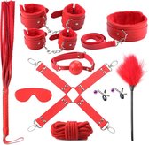 BDSM Set XXL - Bondage Sex Speeltjes Kit - Rood - Discreet Verpakt!