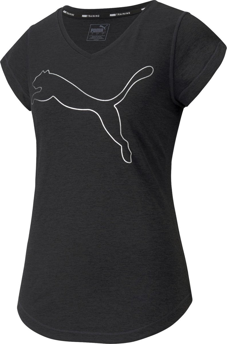PUMA Heather Cat Tee Puma Heather Vrouwen Zwart