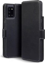 Samsung Galaxy A31 hoesje - MobyDefend slim-fit extra dunne bookcase - Zwart - GSM Hoesje - Telefoonhoesje Geschikt Voor Samsung Galaxy A31