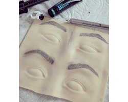 3D Hoge Kwaliteit Siliconen Training Huid | 1 stuks | Permanente Nep Wenkbrauw Huid |  Tattoo Praktijk Huid voor Make | 28x16cm
