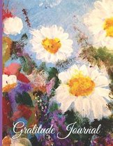 Gratitude Journal Acrylic Painting of Daisies in Meadow