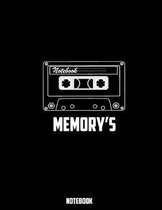 Notebook Memory's - Large (8.5 x 11 inches) - 120 Pages- Black Cover