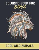 Coloring book for boys cool wild animals