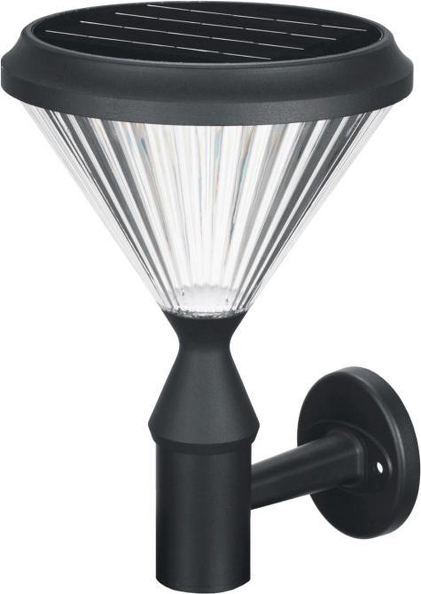 Iplux® | Paris | Solar Tuinverlichting | 400 Lumen | Wandlamp 37cm