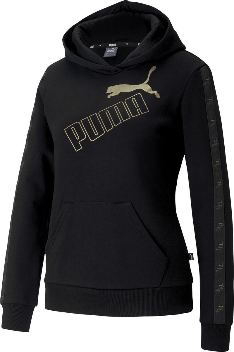 PUMA Amplified Hoodie FL Trui Dames Zwart